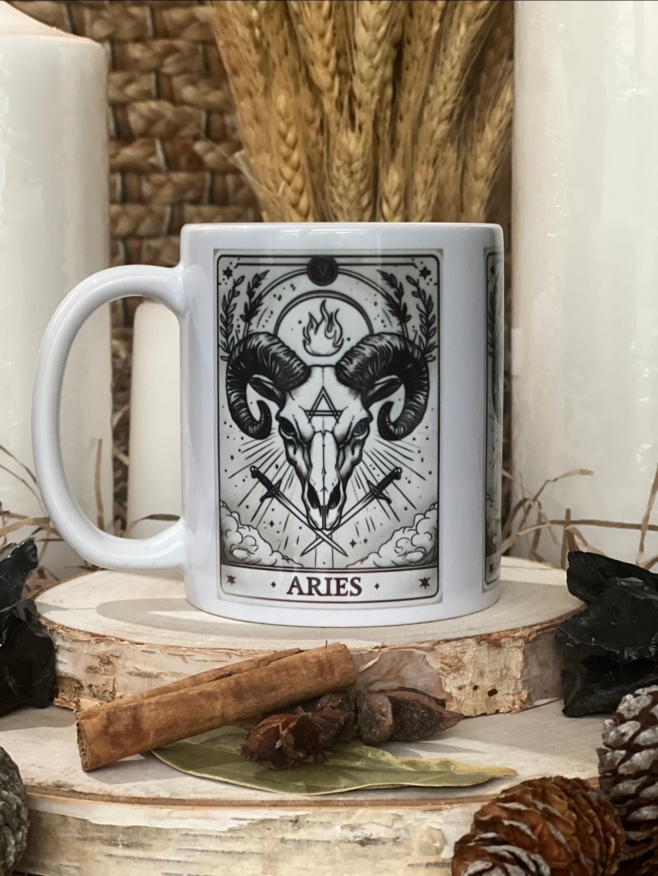 Fire Star Signs Tarot Card Mugs